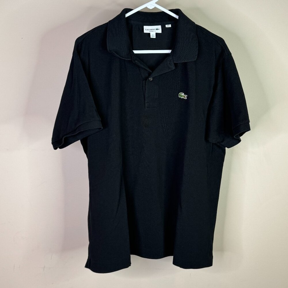 Men's Lacoste 3XL Black Short Sleeve Classic Fit Polo Shirt